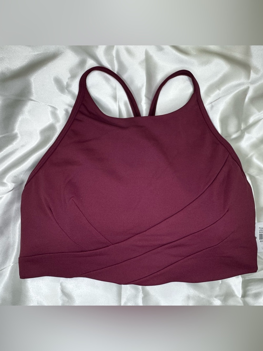 Lululemon Flow Y Wrap-Front High-Neck Bra NWT Wine Berry Sizes 6 & 8 Rare - Picture 9 of 12